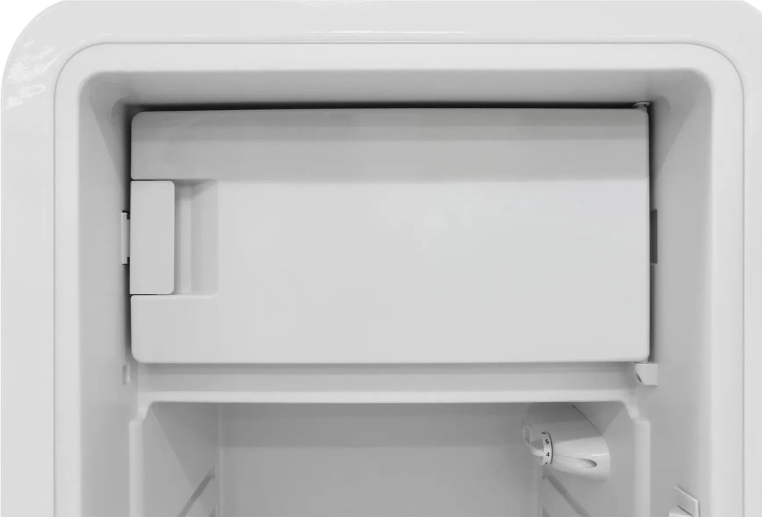 Vinotemp - 24" White Retro Refrigerator with 9.92 Cu. Ft. Capacity and Bottom Bulk Storage - BR-RETRO-01-W