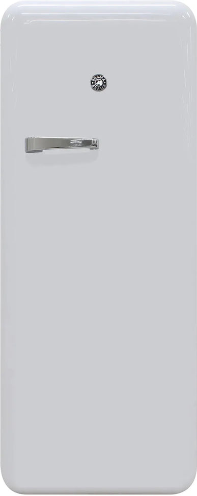 Vinotemp - 24" White Retro Refrigerator with 9.92 Cu. Ft. Capacity and Bottom Bulk Storage - BR-RETRO-01-W