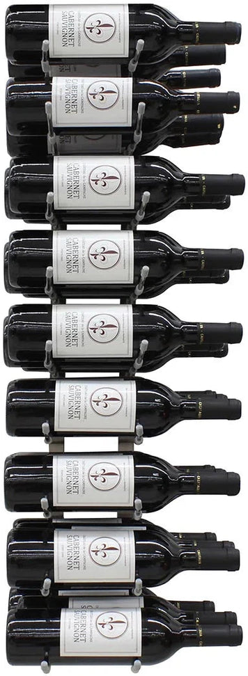 Vinotemp - 27 Bottle Epic Metal Wine Rack Stainless - EP‐WIRE3S