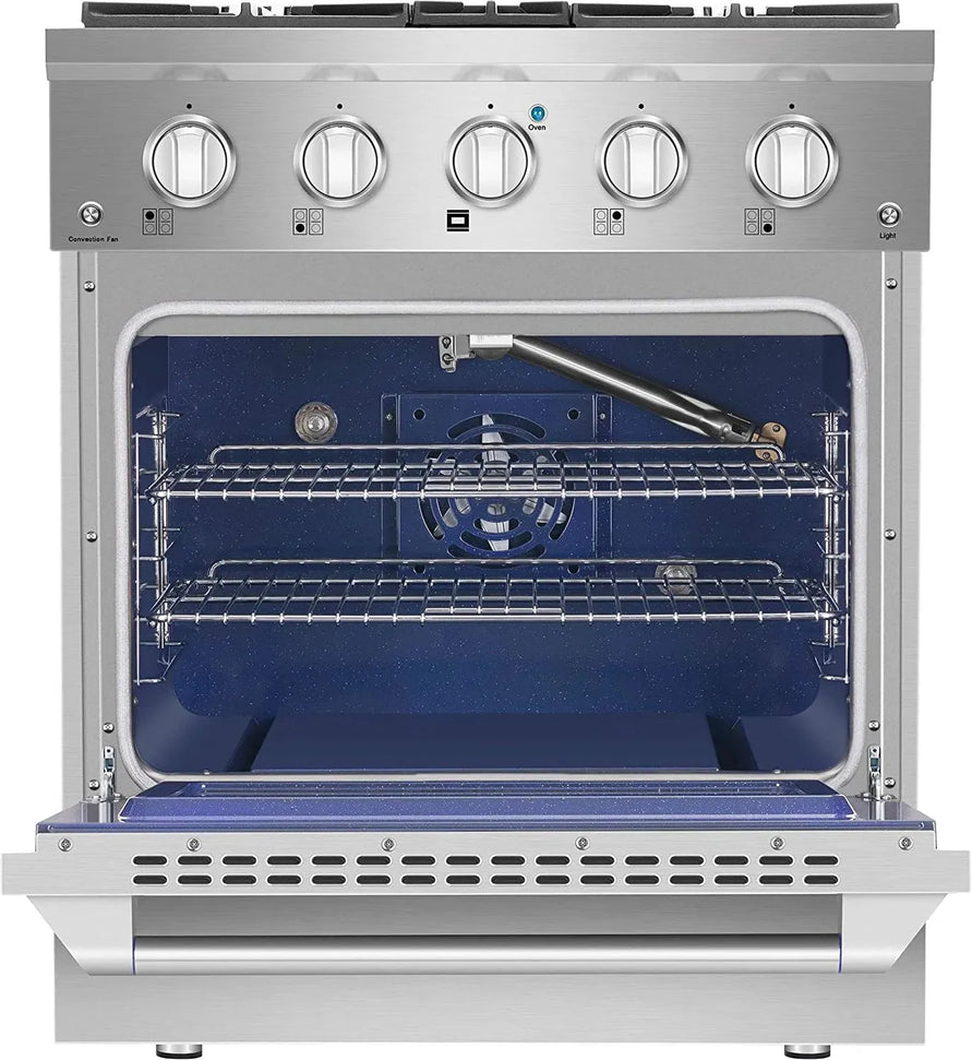 Vinotemp - 30" Stainless Steel Gas Range and Oven - BR-30SSGG