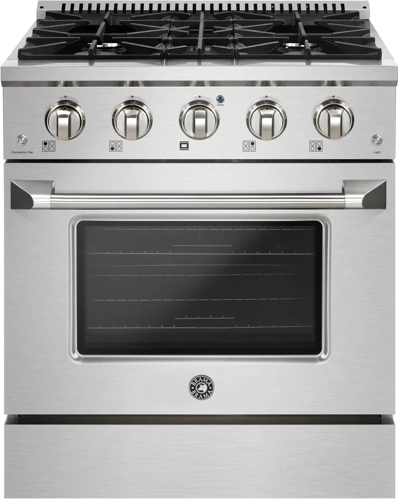 Vinotemp - 30" Stainless Steel Gas Range and Oven - BR-30SSGG