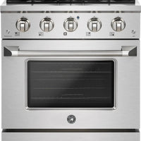 Vinotemp - 30" Stainless Steel Gas Range and Oven - BR-30SSGG