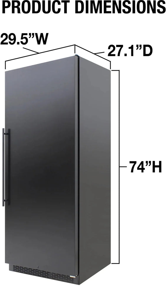 Vinotemp - 300-Series Black Pantry Refrigerator With 21.2 cu. ft. Capacity - BR-300GREF