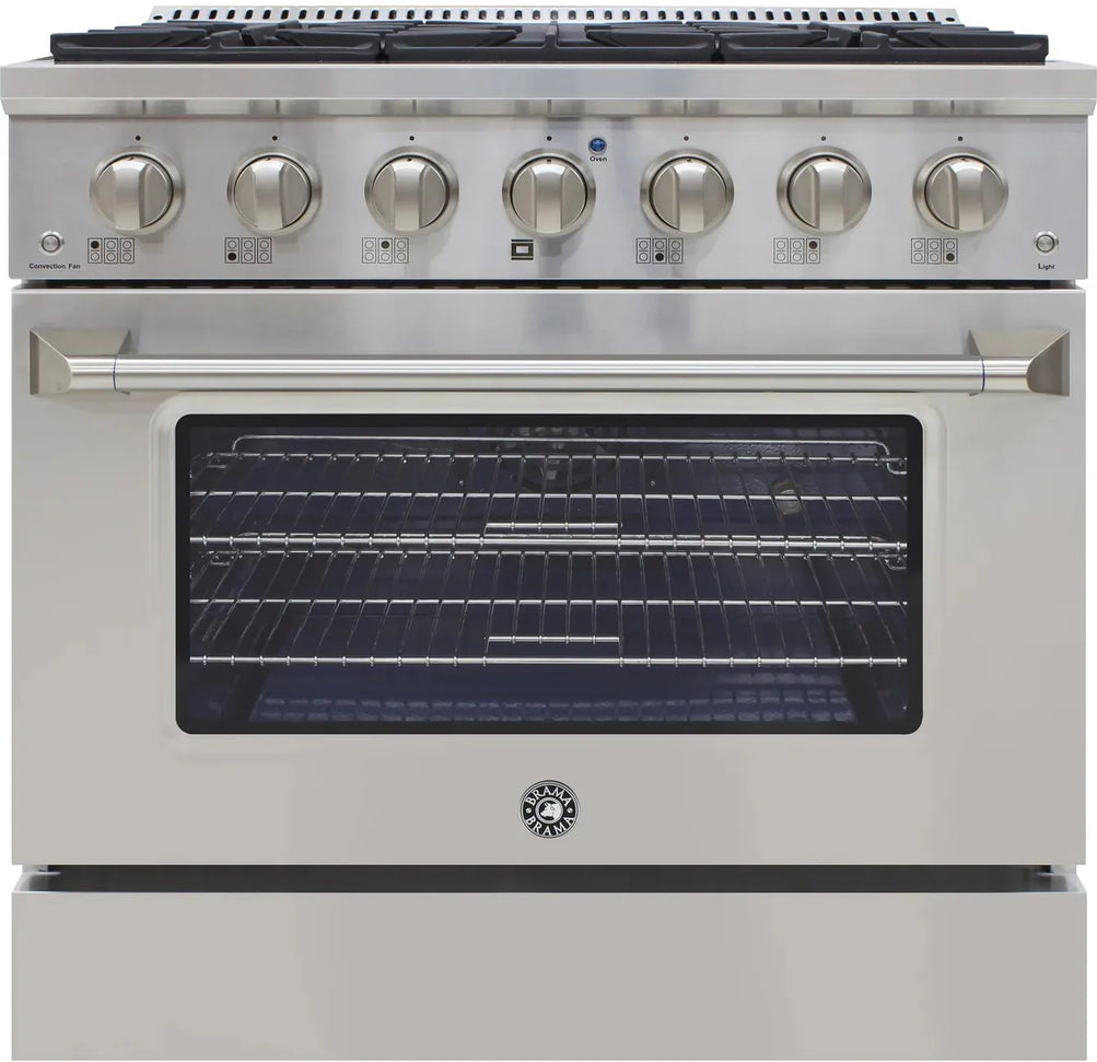 Vinotemp - 36" Stainless Steel Gas Range and Oven - BR-36SSGG