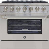 Vinotemp - 36" Stainless Steel Gas Range and Oven - BR-36SSGG