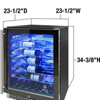 Vinotemp - 41 Bottle Single-Zone Wine Cooler - EL‐54COMM
