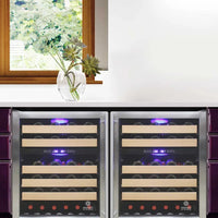 Vinotemp - 46 Bottle Dual Zone Wine Cooler - EL‐46WCST
