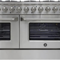 Vinotemp - 48" Stainless Steel Double Oven Gas Range - BR-48SSGG