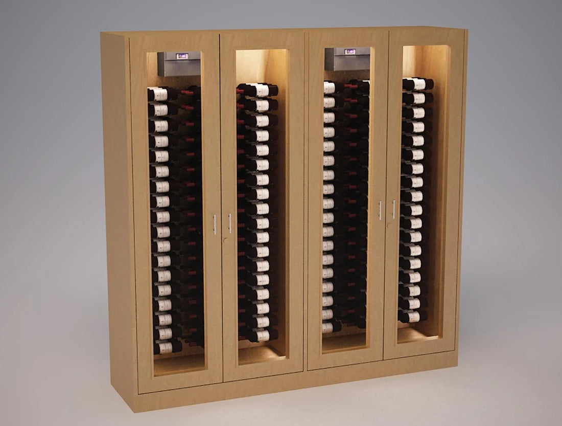 Vinotemp - 8" Black Self-Contained Slim Wine Cooling System - WM-1500SLIM