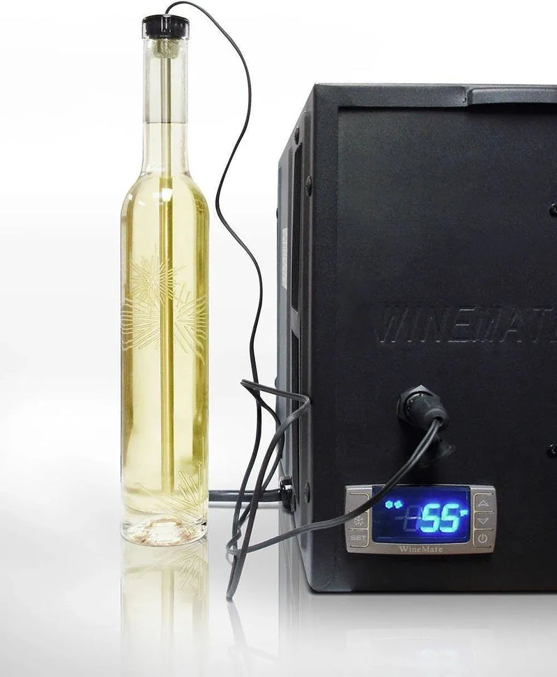 Vinotemp - 8" Black Self-Contained Slim Wine Cooling System - WM-1500SLIM