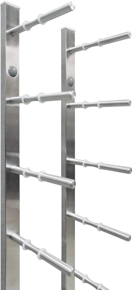 Vinotemp - 9 Bottle Modern Peg Wine Rack Stainless - EP‐PEGWALL9S