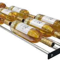 Vinotemp - 9 Bottles Deep Wall‐Mounted Horizontal Display Wine Rack - EP‐3DHZRACK