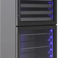 Vinotemp - 98 Bottle + 200 Can Dual-Zone Wine & Beverage Center - EL‐100WBC‐TS