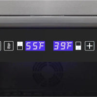 Vinotemp - 98 Bottle + 200 Can Dual-Zone Wine & Beverage Center - EL‐100WBC‐TS