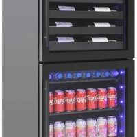 Vinotemp - 98 Bottle + 200 Can Dual-Zone Wine & Beverage Center - EL‐100WBC‐TS