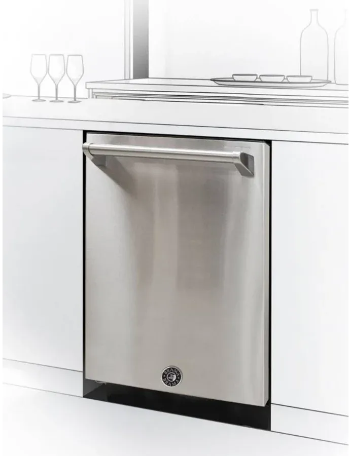 Vinotemp - Brama Series 24" Stainless Steel Built-In Top Control Dishwasher - BR-DWSH01-S
