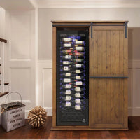 Vinotemp - Rustic Wine Cabinet With Sliding Door - VT‐RUSTICAB2D