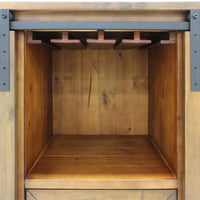 Vinotemp - Rustic Wine Credenza With Sliding Doors - VT‐RUSTICRED3D