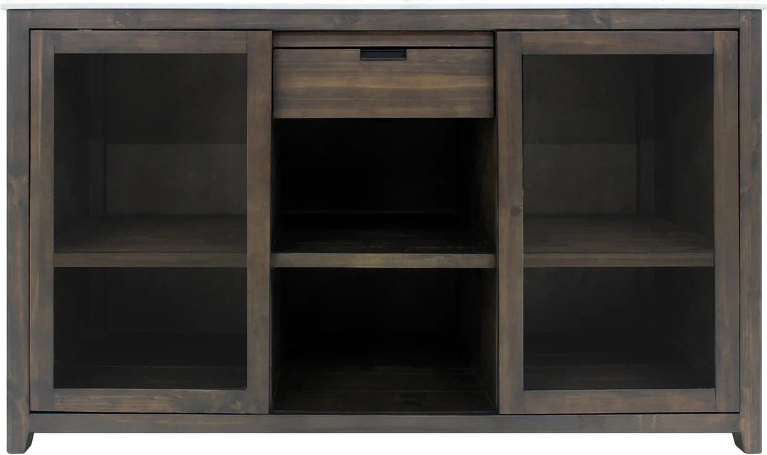 Vinotemp - Wine Credenza With White Marble Tabletop - VT‐CREDMOD‐BR-W