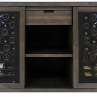 Vinotemp - Wine Credenza With White Marble Tabletop - VT‐CREDMOD‐BR-W