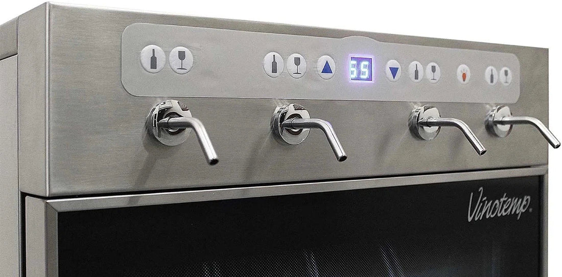 Vinotemp - WineSteward Stainless 4 Bottle Wine Dispenser - VT‐PRWINEDIS4S