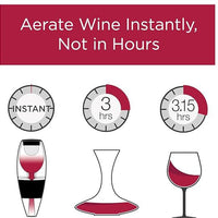 Vinturi - Black Acrylic Red Wine Aerator/Pourer With No-Drip Stand - V1010
