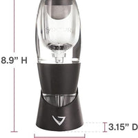 Vinturi - Black Acrylic Red Wine Aerator/Pourer With No-Drip Stand - V1010