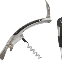 Vinturi - Stainless Steel Corkscrew with Foil Cutter and Bottle Stopper Bar Set - V9067