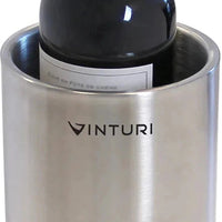 Vinturi - Stainless Steel Silver Double Walled Wine Cooler, No Ice Required - V9073