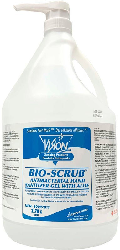 Vision - Bio-Scrub 3.78 L Instant Antibacterial Hand Sanitizer With Aloe - 34891 - Removed by Amit S