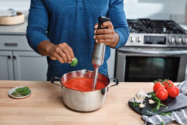 Vitamix - 120V Brushed Stainless Steel 18" White Immersion Blender - 74051 - DISCONTINUED