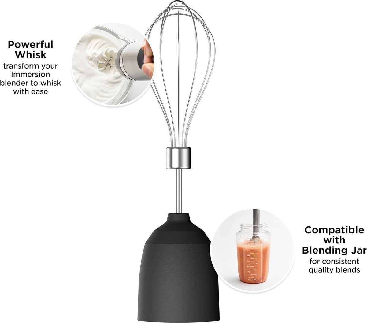 Vitamix - 2.4" Stainless Steel Immersion Blender Whisk Attachment - 69811