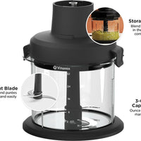 Vitamix - 3 Cups Capacity Immersion Clear Blender Mini-Chopper Attachment - 69815