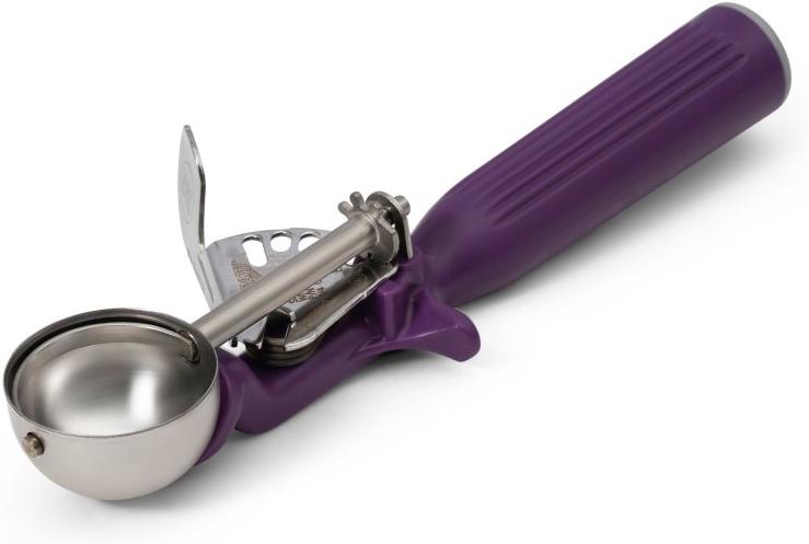 Vollrath - 0.75 Oz One-Piece Thumb Disher with Purple Handle - 47147