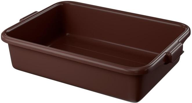 Vollrath - 1-Compartment Bus Box, 5" Deep, 21.75" x 15.625" x 5" in Brown - 1521-01