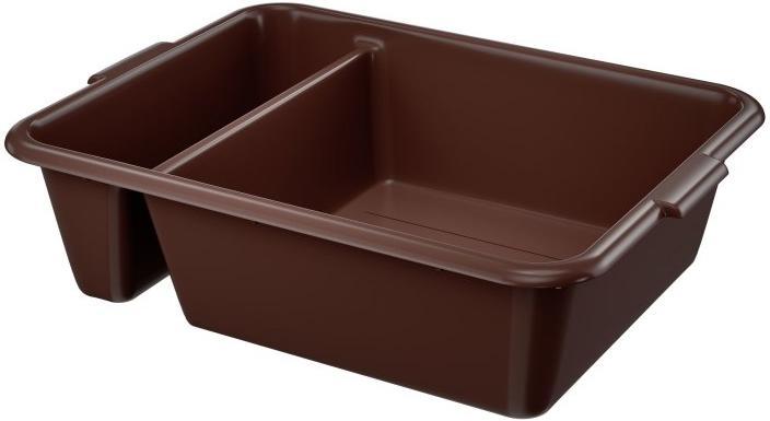 Vollrath - 1-Compartment Bus Box, 6.12" Deep, 22.875" x 17.75" x 6.125" in Brown - 1721-01