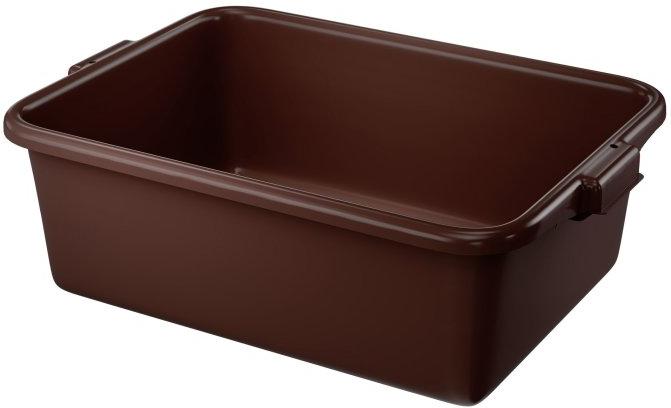 Vollrath - 1-Compartment Bus Box, 7" Deep, 21.75" x 15.625" x 7" in Brown - 1527B-01