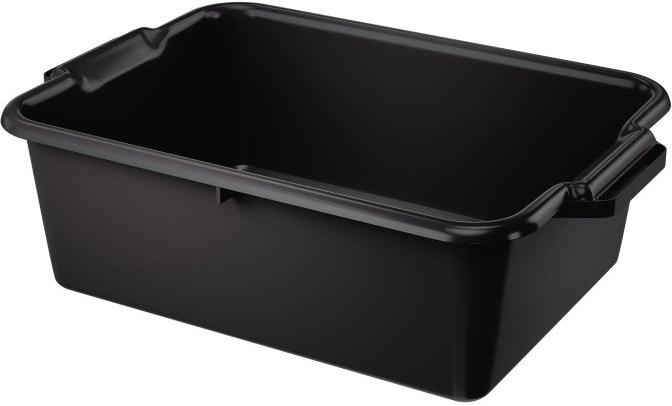 Vollrath - 1-Compartment Bus Box, 7" Deep, 22.36" x 15.5" x 7.04" in Black - 52660
