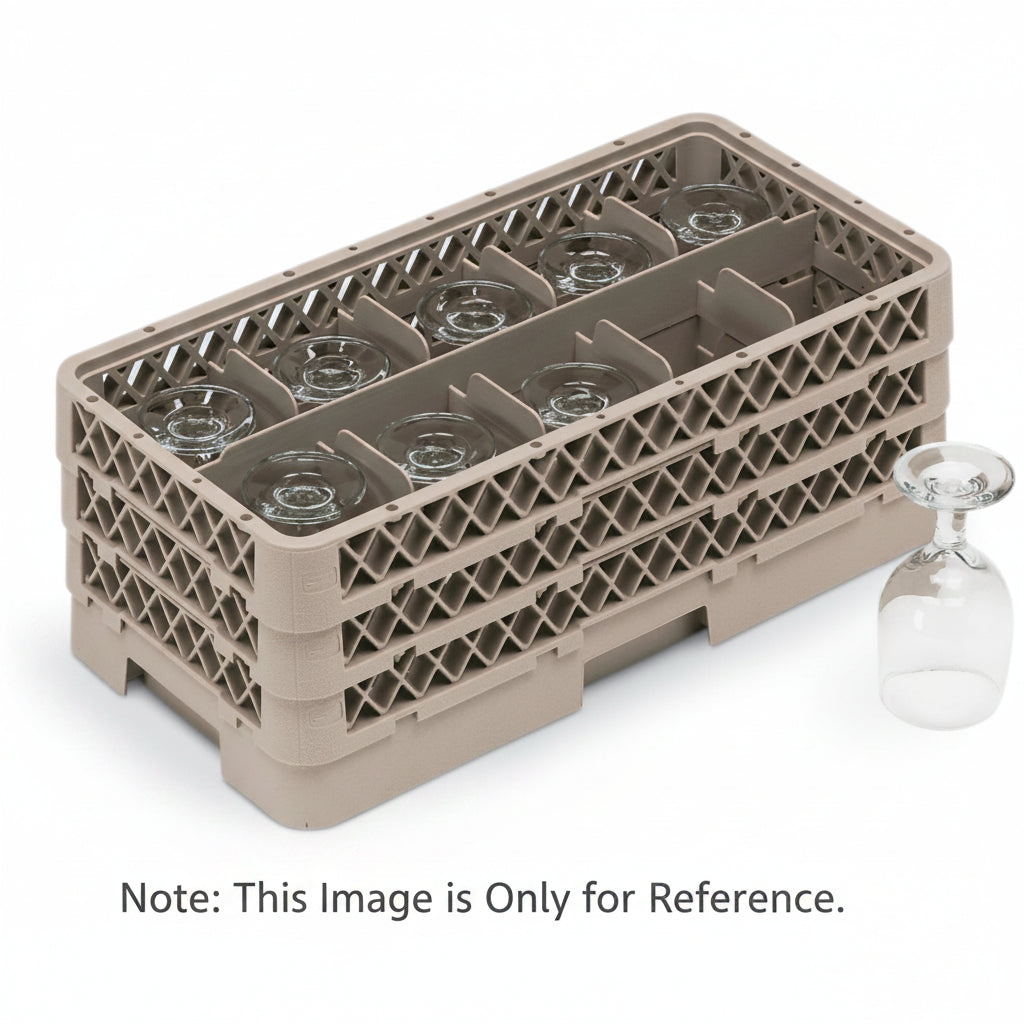 Vollrath - 10-Compartment Traex® Half-Size Glass Rack with 5 Risers - HR1C1CCCC