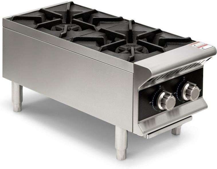 Vollrath - 12" 2-Burner Countertop Gas Hot Plate - HPG2-12