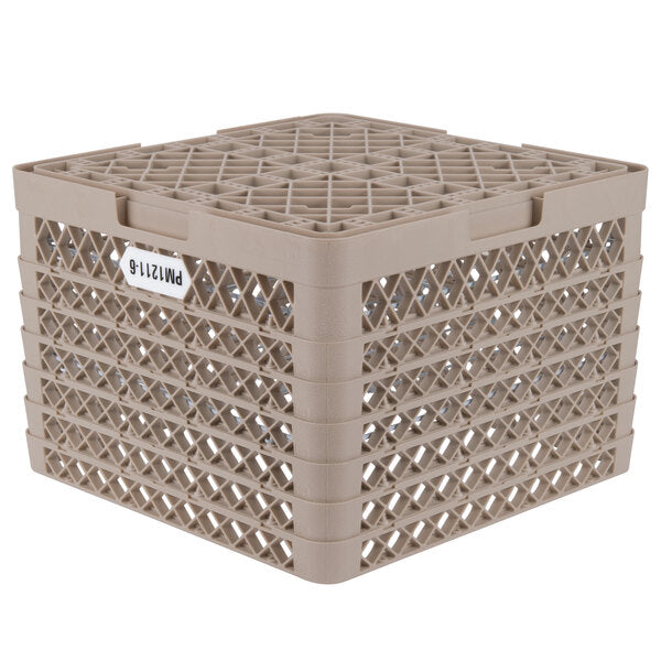 Vollrath - 12-Compartment Traex® Plate Crate® Warewashing System in Beige for 10.75 to 11.187" Plates - PM1211-6