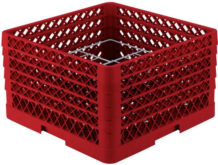 Vollrath - 12-Compartment Traex® Plate Crate® Warewashing System in Red for 9.187 to 10.75" Plates - PM1211-5-02