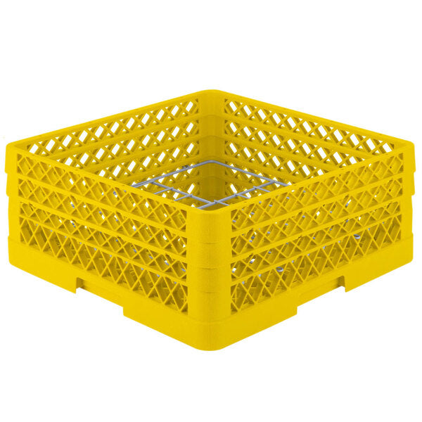 Vollrath - 12-Compartment Traex® Plate Crate® Warewashing System in Yellow for 5.0 to 7.625" Plates - PM1211-3-08