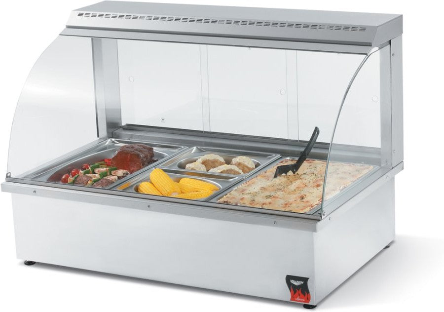 Vollrath - 120-Volt Cayenne® Curved-Front Bain-Marie Heated Display Case With Rear Access - 40732