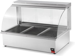 Vollrath - 120-Volt Cayenne® Curved-Front Bain-Marie Heated Display Case With Rear Access - 40732