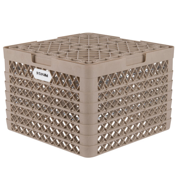 Vollrath - 14-Compartment Traex® Plate Crate® Warewashing System in Beige - PM1412-6