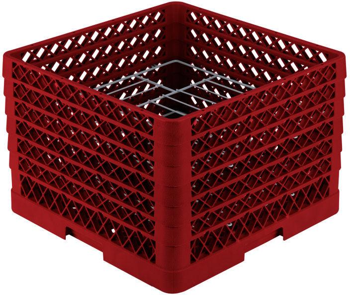Vollrath - 14-Compartment Traex® Plate Crate® Warewashing System in Red - PM1412-6-02