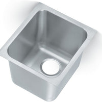 Vollrath - 14" X 16" X 12" Stainless Steel Single-Bowl Weld-In Or Undermount Sink With 3.5" Drain Opening - 12121-1