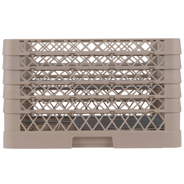 Vollrath - 15-Compartment Traex® Plate Crate® Warewashing System in Beige with 5 Risers - PM1510-5