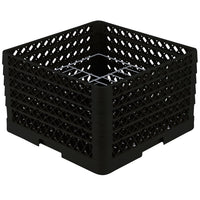 Vollrath - 15-Compartment Traex® Plate Crate® Warewashing System in Black with 5 Risers - PM1510-5-06